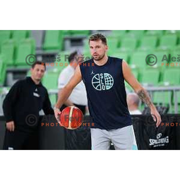 Luka Doncic during practice session of Slovenia Men’s Basketball team in Arena Stozice, Ljubljana, Slovenia on August 7, 2025. Photo: Filip Barbalic