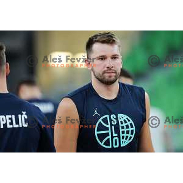 Luka Doncic during practice session of Slovenia Men’s Basketball team in Arena Stozice, Ljubljana, Slovenia on August 7, 2025. Photo: Filip Barbalic