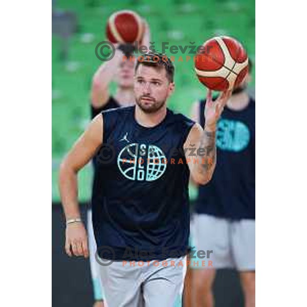 Luka Doncic during practice session of Slovenia Men’s Basketball team in Arena Stozice, Ljubljana, Slovenia on August 7, 2025. Photo: Filip Barbalic