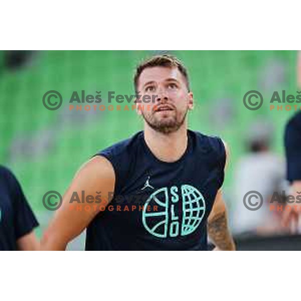 Luka Doncic during practice session of Slovenia Men’s Basketball team in Arena Stozice, Ljubljana, Slovenia on August 7, 2025. Photo: Filip Barbalic