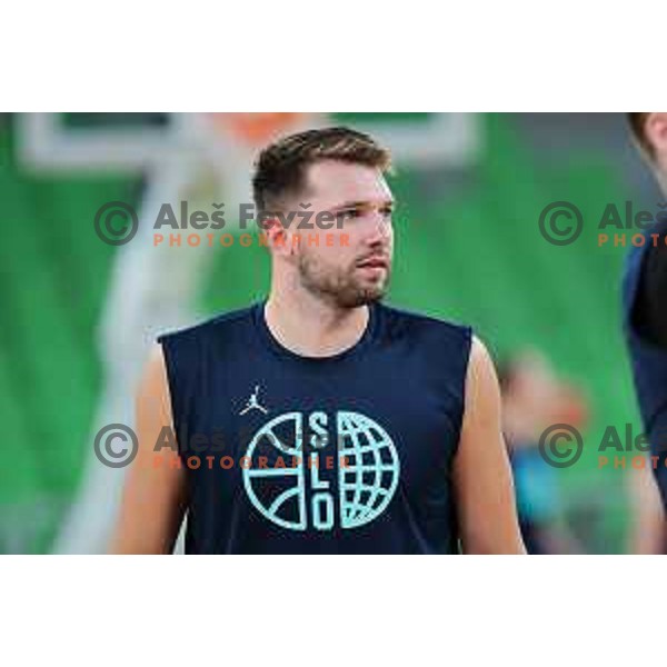 Luka Doncic during practice session of Slovenia Men’s Basketball team in Arena Stozice, Ljubljana, Slovenia on August 7, 2025. Photo: Filip Barbalic