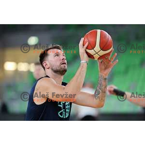 Luka Doncic during practice session of Slovenia Men’s Basketball team in Arena Stozice, Ljubljana, Slovenia on August 7, 2025. Photo: Filip Barbalic