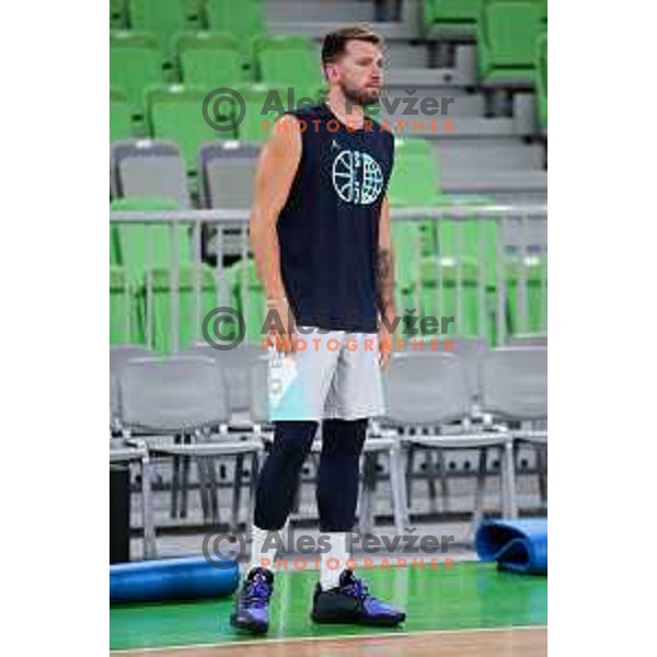 Luka Doncic during practice session of Slovenia Men’s Basketball team in Arena Stozice, Ljubljana, Slovenia on August 7, 2025. Photo: Filip Barbalic