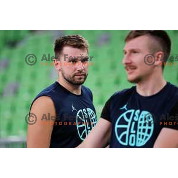 Luka Doncic during practice session of Slovenia Men’s Basketball team in Arena Stozice, Ljubljana, Slovenia on August 7, 2025. Photo: Filip Barbalic