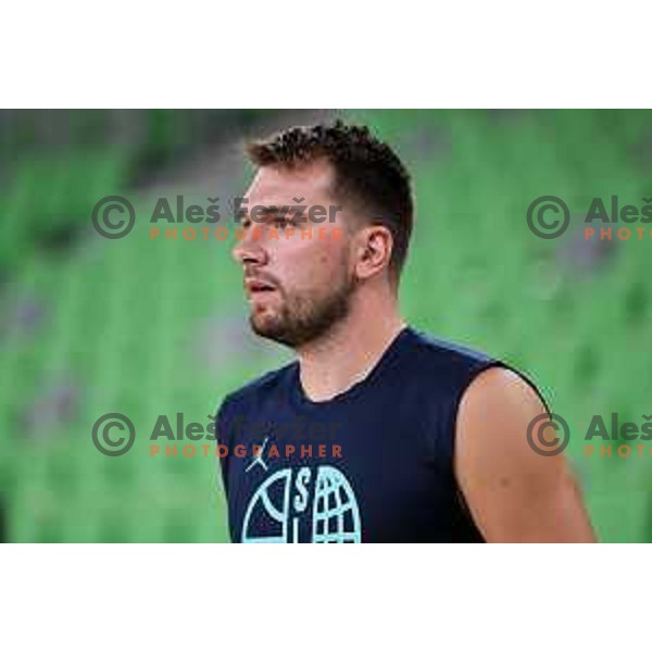 Luka Doncic during practice session of Slovenia Men’s Basketball team in Arena Stozice, Ljubljana, Slovenia on August 7, 2025. Photo: Filip Barbalic