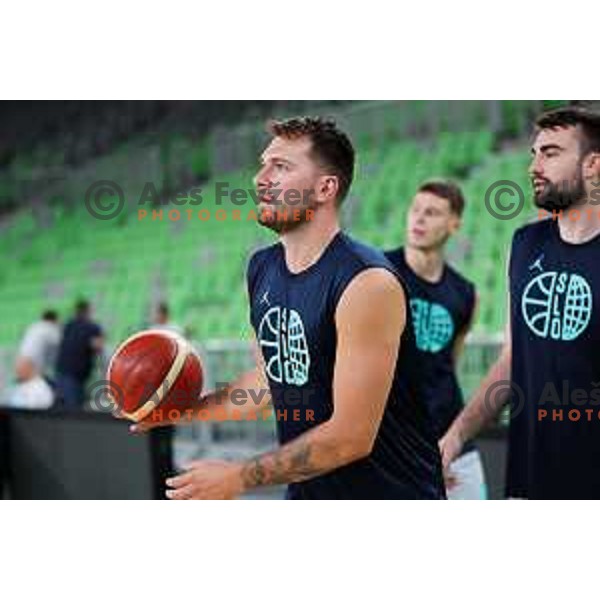 Luka Doncic during practice session of Slovenia Men’s Basketball team in Arena Stozice, Ljubljana, Slovenia on August 7, 2025. Photo: Filip Barbalic