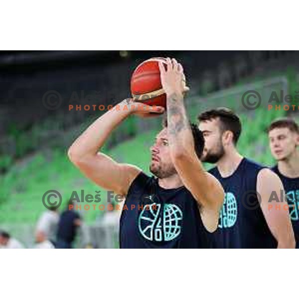 Luka Doncic during practice session of Slovenia Men’s Basketball team in Arena Stozice, Ljubljana, Slovenia on August 7, 2025. Photo: Filip Barbalic