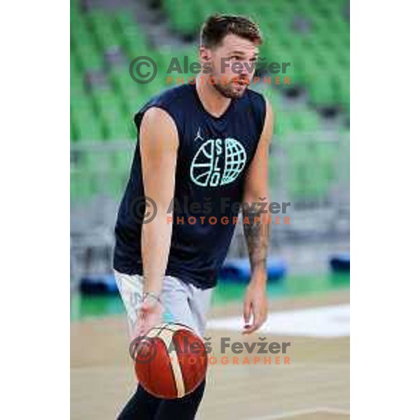 Luka Doncic during practice session of Slovenia Men’s Basketball team in Arena Stozice, Ljubljana, Slovenia on August 7, 2025. Photo: Filip Barbalic