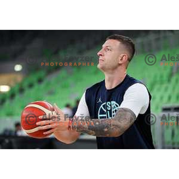 Alen Omic during practice session of Slovenia Men’s Basketball team in Arena Stozice, Ljubljana, Slovenia on August 7, 2025. Photo: Filip Barbalic