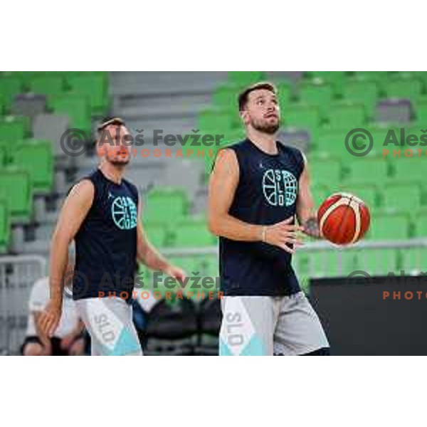Luka Doncic during practice session of Slovenia Men’s Basketball team in Arena Stozice, Ljubljana, Slovenia on August 7, 2025. Photo: Filip Barbalic