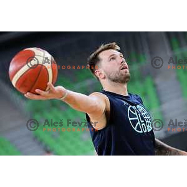 Luka Doncic during practice session of Slovenia Men’s Basketball team in Arena Stozice, Ljubljana, Slovenia on August 7, 2025. Photo: Filip Barbalic