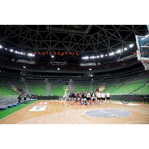 Team Slovenia during practice session of Slovenia Men’s Basketball team in Arena Stozice, Ljubljana, Slovenia on August 7, 2025. Photo: Filip Barbalic