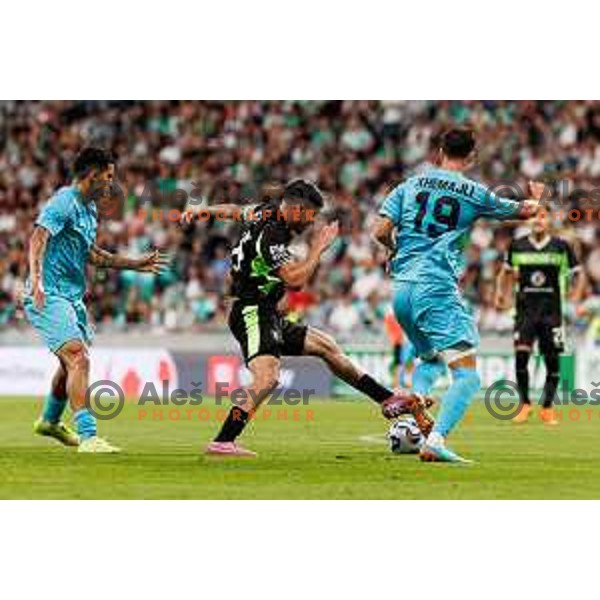 Agustin Doffo of NK Olimpija Ljubljana during UEFA Conference League 2025/2026 third round match between NK Olimpija Ljubljana and KF Egnatia in SRC Stozice, Ljubljana, Slovenia on August 7., 2025. Photo Grega Valancic