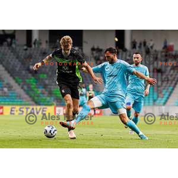 Dino Kojic of NK Olimpija Ljubljana during UEFA Conference League 2025/2026 third round match between NK Olimpija Ljubljana and KF Egnatia in SRC Stozice, Ljubljana, Slovenia on August 7., 2025. Photo Grega Valancic