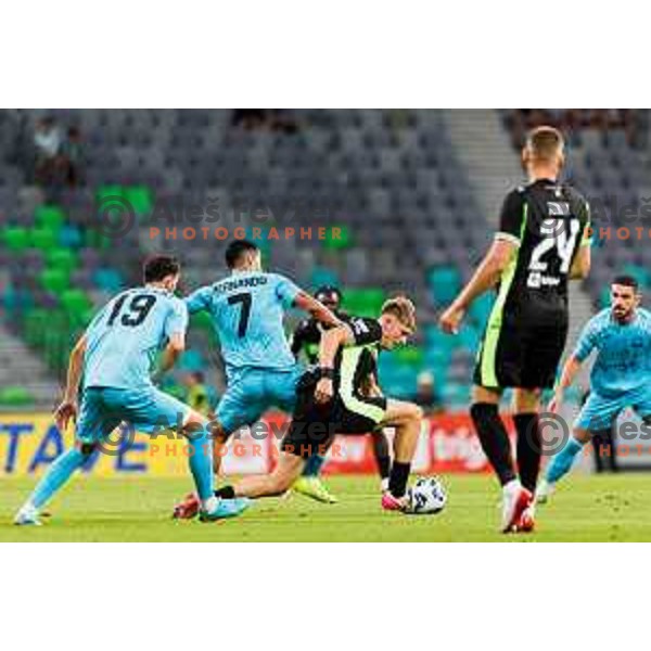 Dino Kojic of NK Olimpija Ljubljana during UEFA Conference League 2025/2026 third round match between NK Olimpija Ljubljana and KF Egnatia in SRC Stozice, Ljubljana, Slovenia on August 7., 2025. Photo Grega Valancic