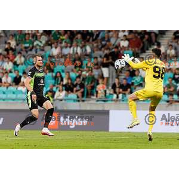 Alex Matthias Tamm of NK Olimpija Ljubljana during UEFA Conference League 2025/2026 third round match between NK Olimpija Ljubljana and KF Egnatia in SRC Stozice, Ljubljana, Slovenia on August 7., 2025. Photo Grega Valancic