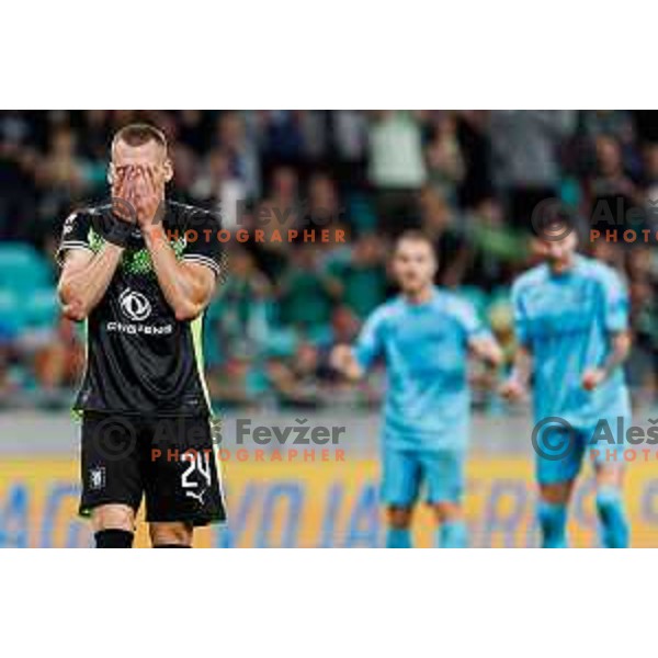 Alex Matthias Tamm of NK Olimpija Ljubljana during UEFA Conference League 2025/2026 third round match between NK Olimpija Ljubljana and KF Egnatia in SRC Stozice, Ljubljana, Slovenia on August 7., 2025. Photo Grega Valancic