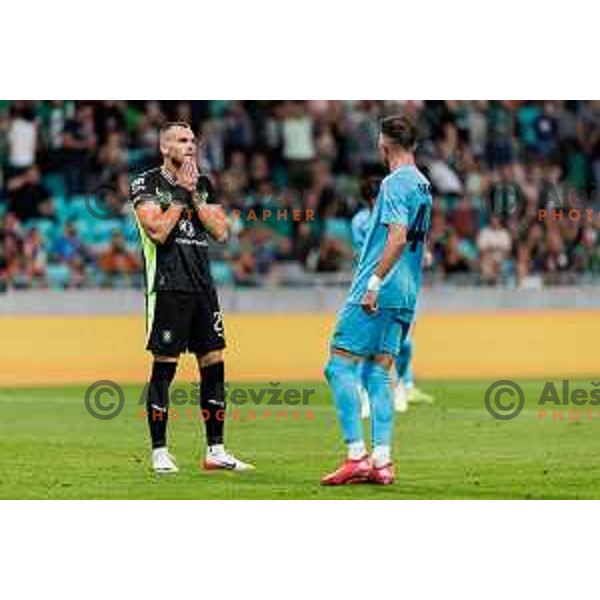 Alex Matthias Tamm of NK Olimpija Ljubljana during UEFA Conference League 2025/2026 third round match between NK Olimpija Ljubljana and KF Egnatia in SRC Stozice, Ljubljana, Slovenia on August 7., 2025. Photo Grega Valancic