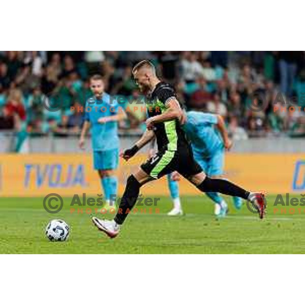 Alex Matthias Tamm of NK Olimpija Ljubljana during UEFA Conference League 2025/2026 third round match between NK Olimpija Ljubljana and KF Egnatia in SRC Stozice, Ljubljana, Slovenia on August 7., 2025. Photo Grega Valancic