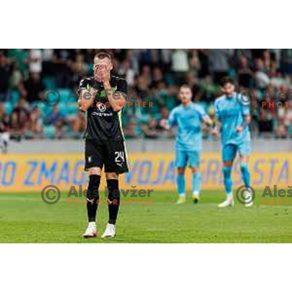 Alex Matthias Tamm of NK Olimpija Ljubljana during UEFA Conference League 2025/2026 third round match between NK Olimpija Ljubljana and KF Egnatia in SRC Stozice, Ljubljana, Slovenia on August 7., 2025. Photo Grega Valancic