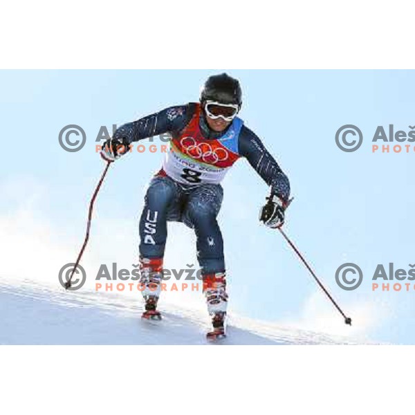 Daron Rahvles (USA) skiing at 2006 Torino Winter Olympic games men\'s Giant Slalom in Sestriere on February 20, 2006
