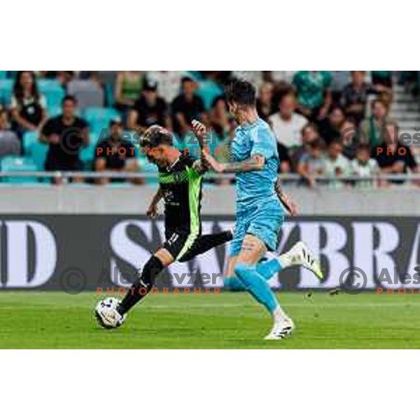 Alejandro Blanco Sanchez of NK Olimpija Ljubljana during UEFA Conference League 2025/2026 third round match between NK Olimpija Ljubljana and KF Egnatia in SRC Stozice, Ljubljana, Slovenia on August 7., 2025. Photo Grega Valancic