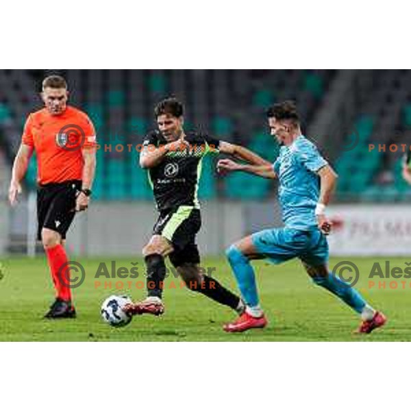 Marko Brest of NK Olimpija Ljubljana during UEFA Conference League 2025/2026 third round match between NK Olimpija Ljubljana and KF Egnatia in SRC Stozice, Ljubljana, Slovenia on August 7., 2025. Photo Grega Valancic