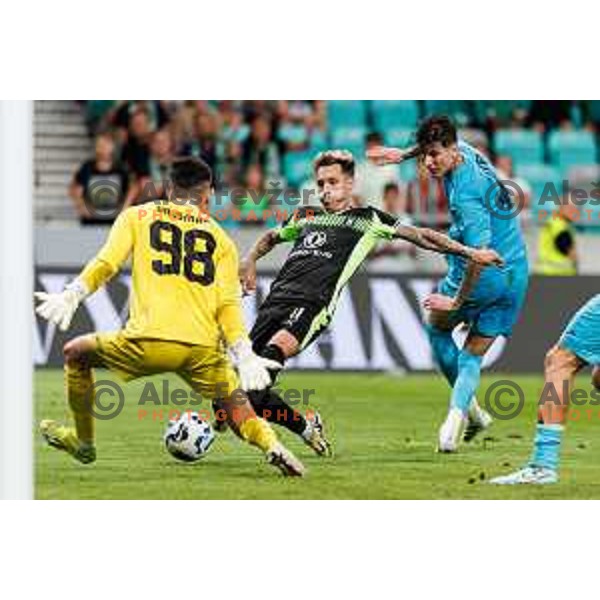 Alejandro Blanco Sanchez of NK Olimpija Ljubljana during UEFA Conference League 2025/2026 third round match between NK Olimpija Ljubljana and KF Egnatia in SRC Stozice, Ljubljana, Slovenia on August 7., 2025. Photo Grega Valancic