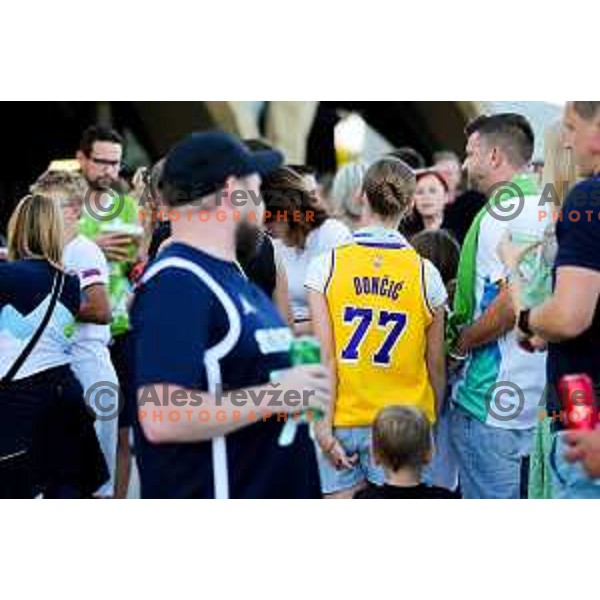 in action during friendly basketball match between Slovenia and Germany in Arena Stozice, Ljubljana, Slovenia on August 8, 2025. Photo: Filip Barbalic