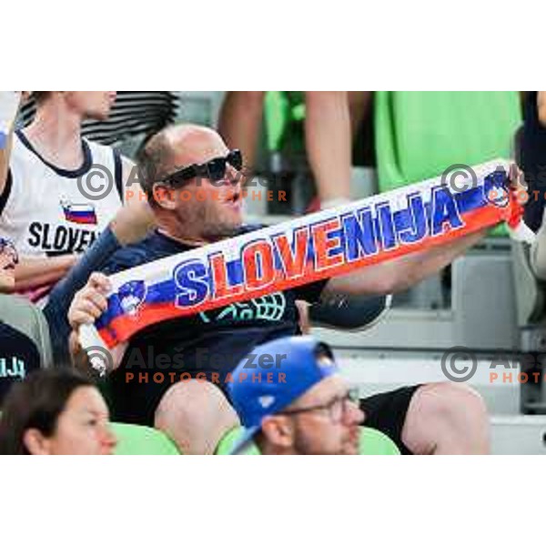 in action during friendly basketball match between Slovenia and Germany in Arena Stozice, Ljubljana, Slovenia on August 8, 2025. Photo: Filip Barbalic