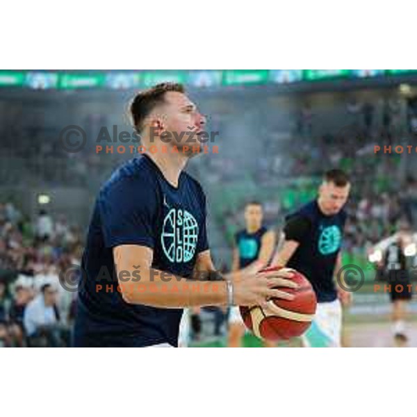 Luka Doncic in action during friendly basketball match between Slovenia and Germany in Arena Stozice, Ljubljana, Slovenia on August 8, 2025. Photo: Filip Barbalic