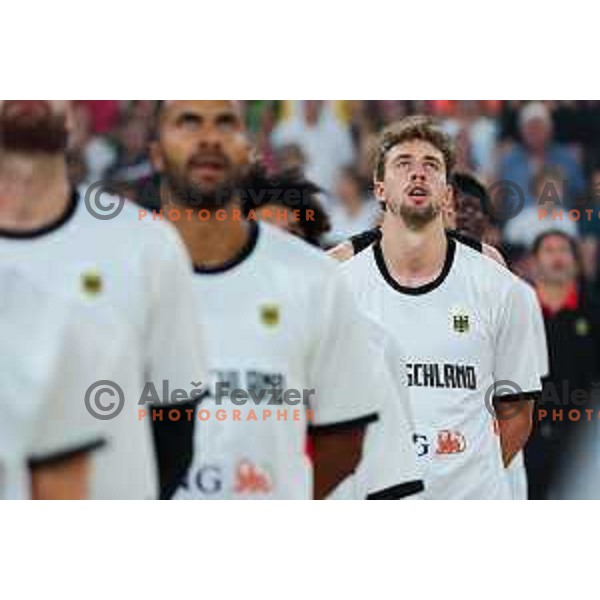 in action during friendly basketball match between Slovenia and Germany in Arena Stozice, Ljubljana, Slovenia on August 8, 2025. Photo: Filip Barbalic