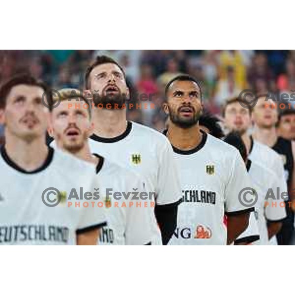 in action during friendly basketball match between Slovenia and Germany in Arena Stozice, Ljubljana, Slovenia on August 8, 2025. Photo: Filip Barbalic