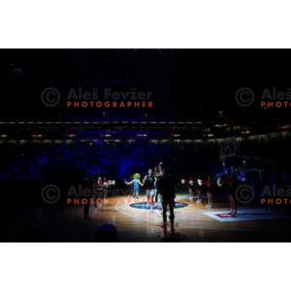 in action during friendly basketball match between Slovenia and Germany in Arena Stozice, Ljubljana, Slovenia on August 8, 2025. Photo: Filip Barbalic