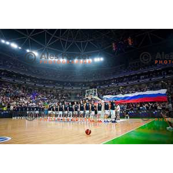 in action during friendly basketball match between Slovenia and Germany in Arena Stozice, Ljubljana, Slovenia on August 8, 2025. Photo: Filip Barbalic
