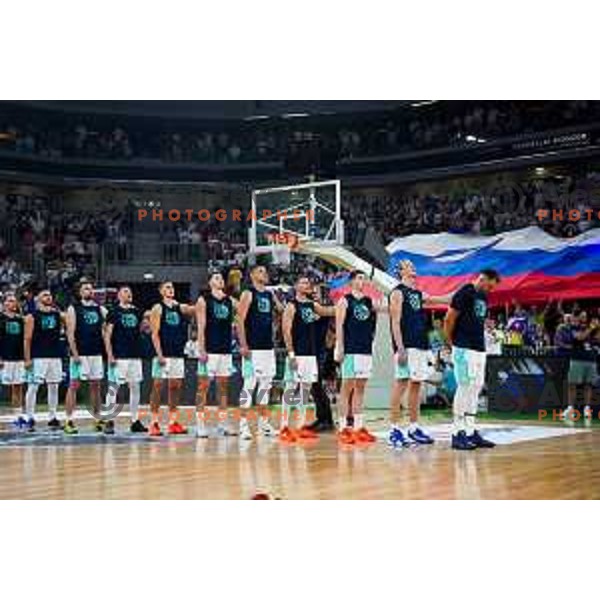 in action during friendly basketball match between Slovenia and Germany in Arena Stozice, Ljubljana, Slovenia on August 8, 2025. Photo: Filip Barbalic