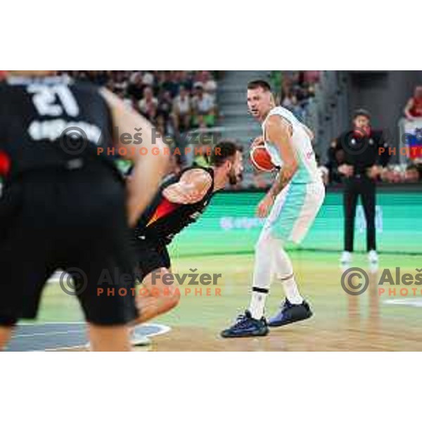 Luka Doncic in action during friendly basketball match between Slovenia and Germany in Arena Stozice, Ljubljana, Slovenia on August 8, 2025. Photo: Filip Barbalic
