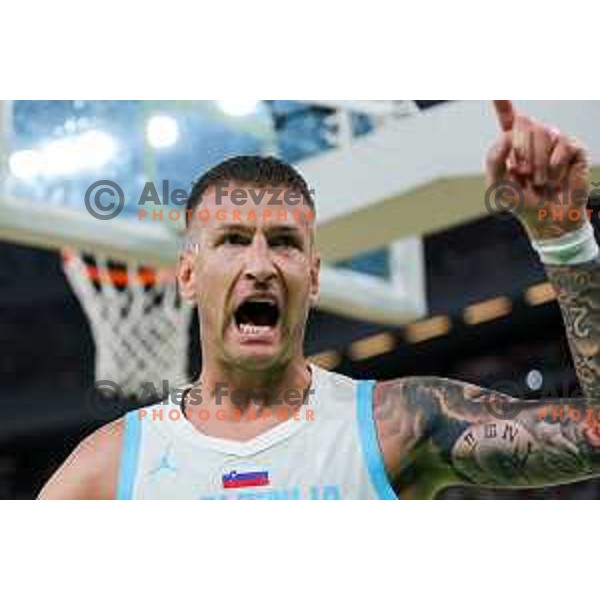 in action during friendly basketball match between Slovenia and Germany in Arena Stozice, Ljubljana, Slovenia on August 8, 2025. Photo: Filip Barbalic