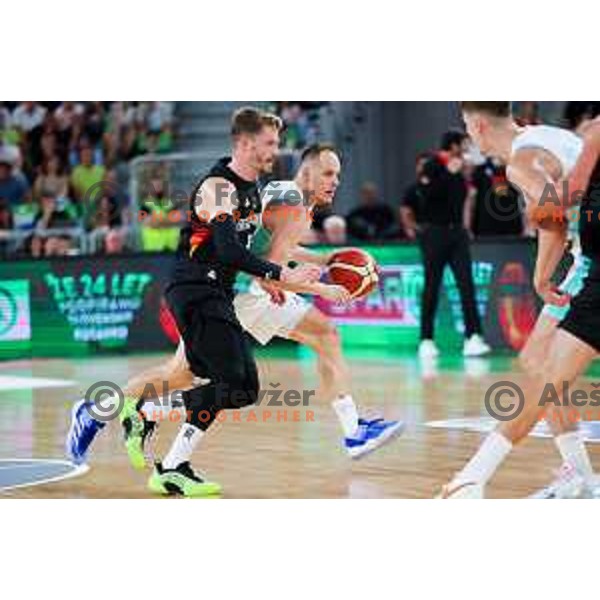 in action during friendly basketball match between Slovenia and Germany in Arena Stozice, Ljubljana, Slovenia on August 8, 2025. Photo: Filip Barbalic