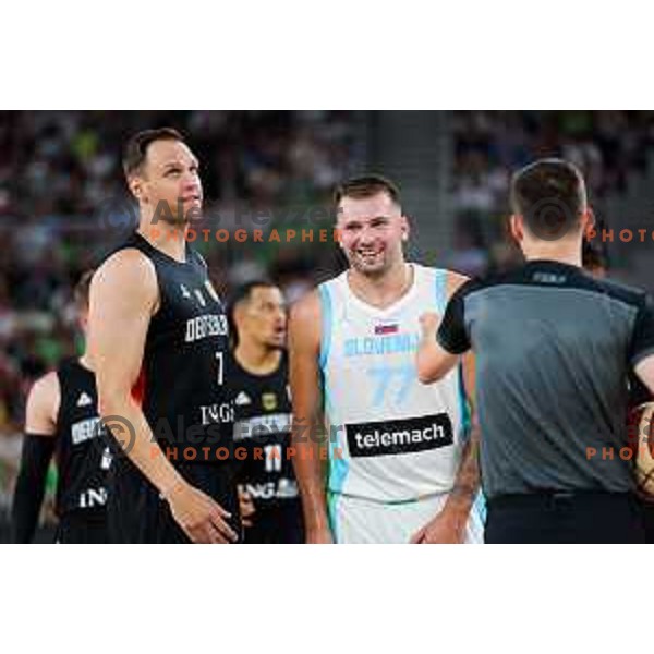 Luka Doncic in action during friendly basketball match between Slovenia and Germany in Arena Stozice, Ljubljana, Slovenia on August 8, 2025. Photo: Filip Barbalic