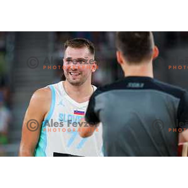 Luka Doncic in action during friendly basketball match between Slovenia and Germany in Arena Stozice, Ljubljana, Slovenia on August 8, 2025. Photo: Filip Barbalic