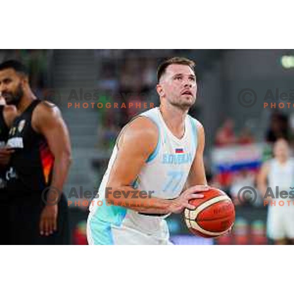 Luka Doncic in action during friendly basketball match between Slovenia and Germany in Arena Stozice, Ljubljana, Slovenia on August 8, 2025. Photo: Filip Barbalic