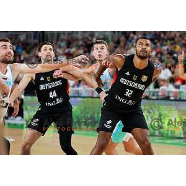 in action during friendly basketball match between Slovenia and Germany in Arena Stozice, Ljubljana, Slovenia on August 8, 2025. Photo: Filip Barbalic