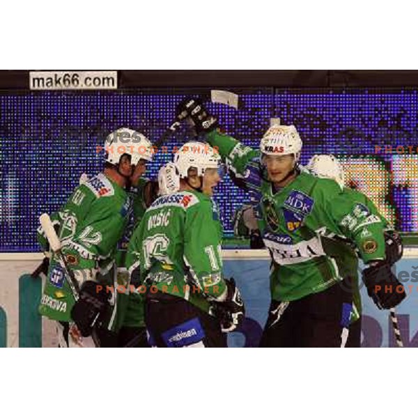Elik, Music, Pavlin at ice-hockey match Tilia Olimpija- Graz 99ers in Ebel league, played in Hala Tivoli, Ljubljana 26.10.2008 