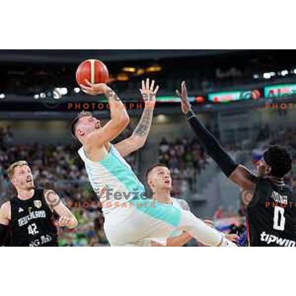 Luka Doncic in action during friendly basketball match between Slovenia and Germany in Arena Stozice, Ljubljana, Slovenia on August 8, 2025. Photo: Filip Barbalic