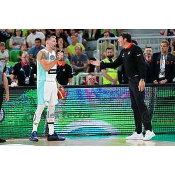 Luka Doncic in action during friendly basketball match between Slovenia and Germany in Arena Stozice, Ljubljana, Slovenia on August 8, 2025. Photo: Filip Barbalic