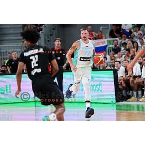 Luka Doncic in action during friendly basketball match between Slovenia and Germany in Arena Stozice, Ljubljana, Slovenia on August 8, 2025. Photo: Filip Barbalic