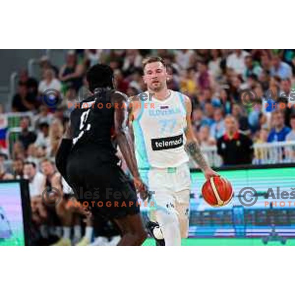 Luka Doncic in action during friendly basketball match between Slovenia and Germany in Arena Stozice, Ljubljana, Slovenia on August 8, 2025. Photo: Filip Barbalic