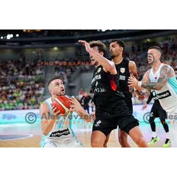 in action during friendly basketball match between Slovenia and Germany in Arena Stozice, Ljubljana, Slovenia on August 8, 2025. Photo: Filip Barbalic