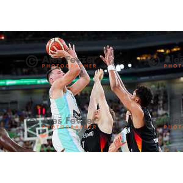 in action during friendly basketball match between Slovenia and Germany in Arena Stozice, Ljubljana, Slovenia on August 8, 2025. Photo: Filip Barbalic